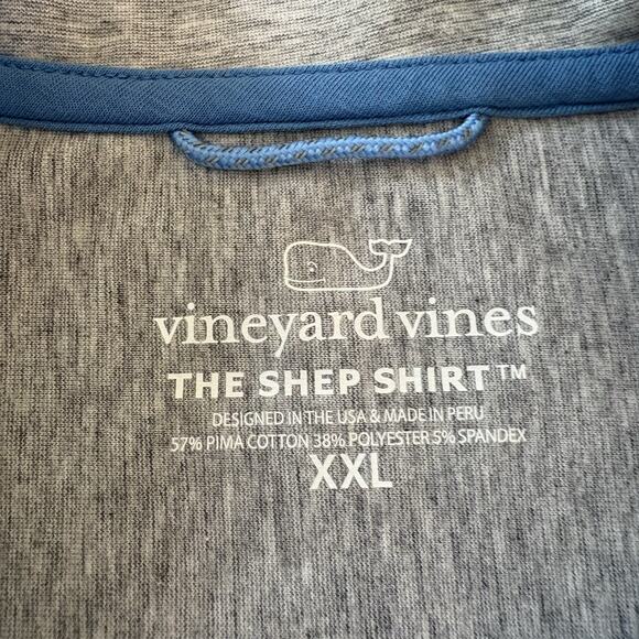 Vineyard Vines Men’s Shep Shirt 1/4 Zip Gray Sweatshirt Size XXL Cotton Blend - Picture 9 of 12